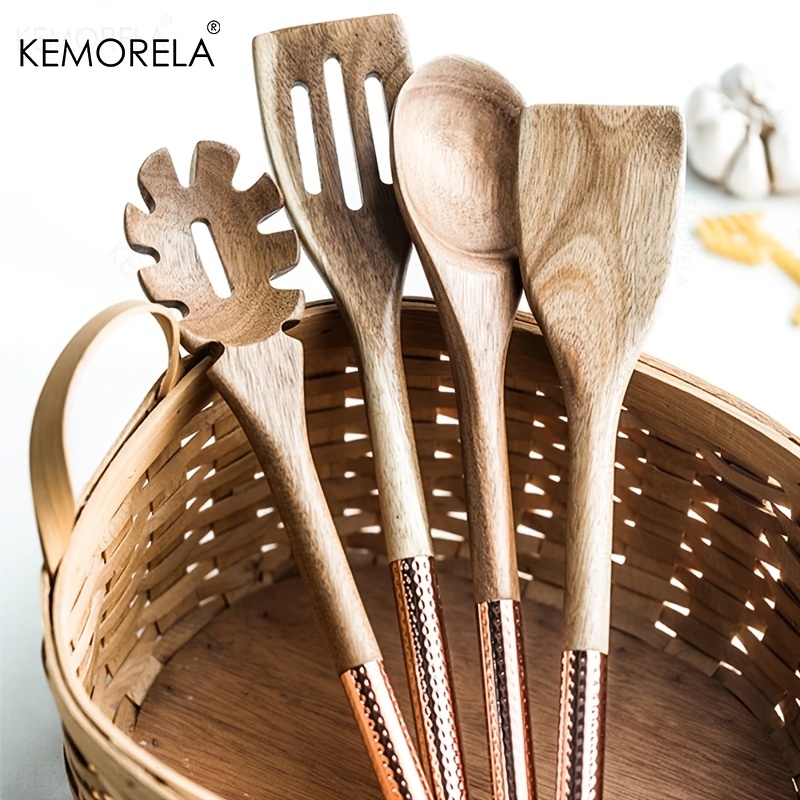 Kemorela Wooden Kitchen Utensils Including Spatulas Ladle - Temu