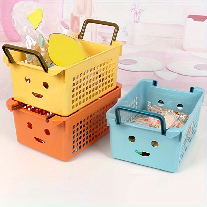 Plastic Storage Box Bathroom Cosmetics Storage Basket - Temu