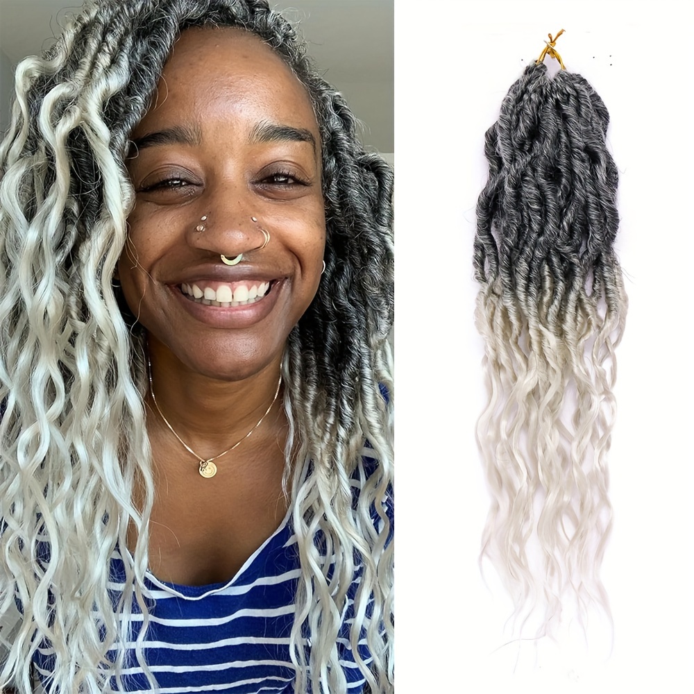 16 Goddess Faux Locs Crochet Braids Long Dreadlocks Hair Extensions Curly  Ends