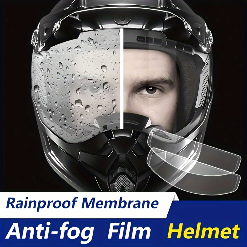 

1pc/2/4pcs Electric Motorcycle Helmet Hd Anti-fog Lens Sticker Cycling Safety Cap Rainproof Film Waterproof Sticker Universal Type