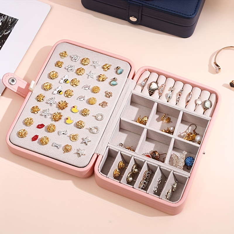 Double Layer Portable Jewelry Box Storage Case