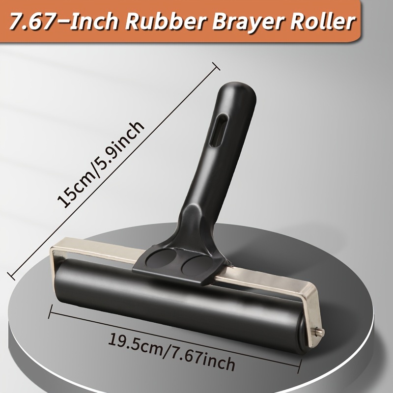 4-Inch Rubber Brayer Roller For Printmaking, Great For Gluing Application  (Original Version)