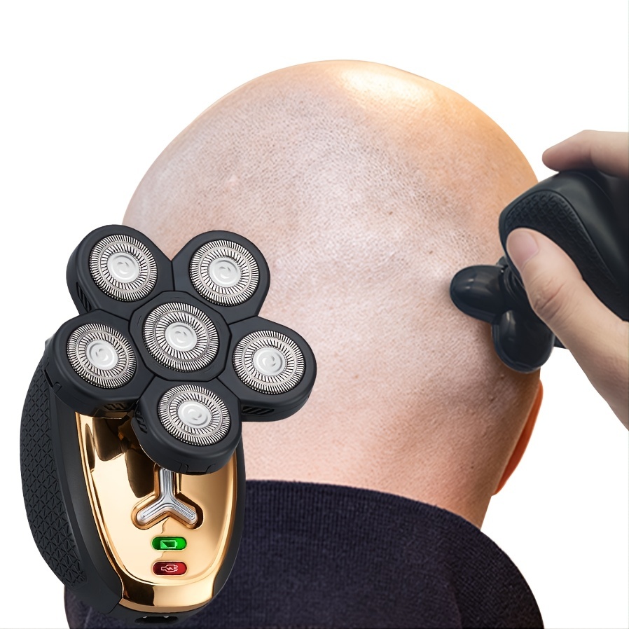 Afeitadora de cabeza para hombres calvos, afeitadoras eléctricas 7D,  impermeable, afeitadora de cierre de cabeza calva para hombres, afeitadora