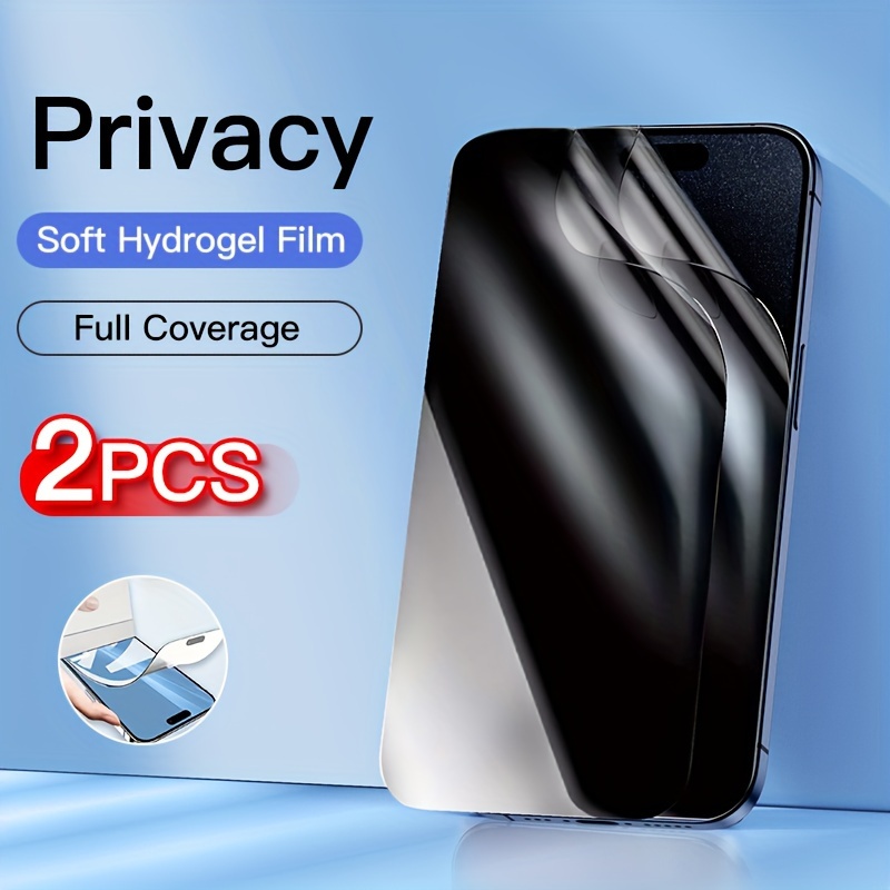 

2pcs Hydrogel Protective Film For Iphone 15 14 13 Pro Max Plus Privacy Screen Protection For Iphone 15 Pro Max Full Cover Screen Protector[2 Packs]