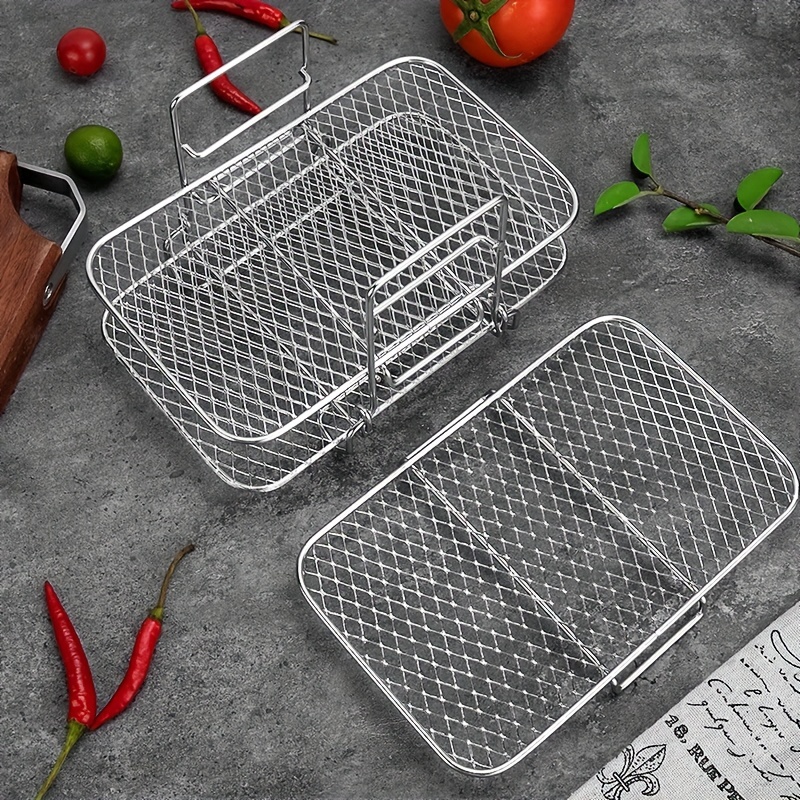 Stackable Air Fryer Racks Rectangle Air Fryer Mesh - Temu