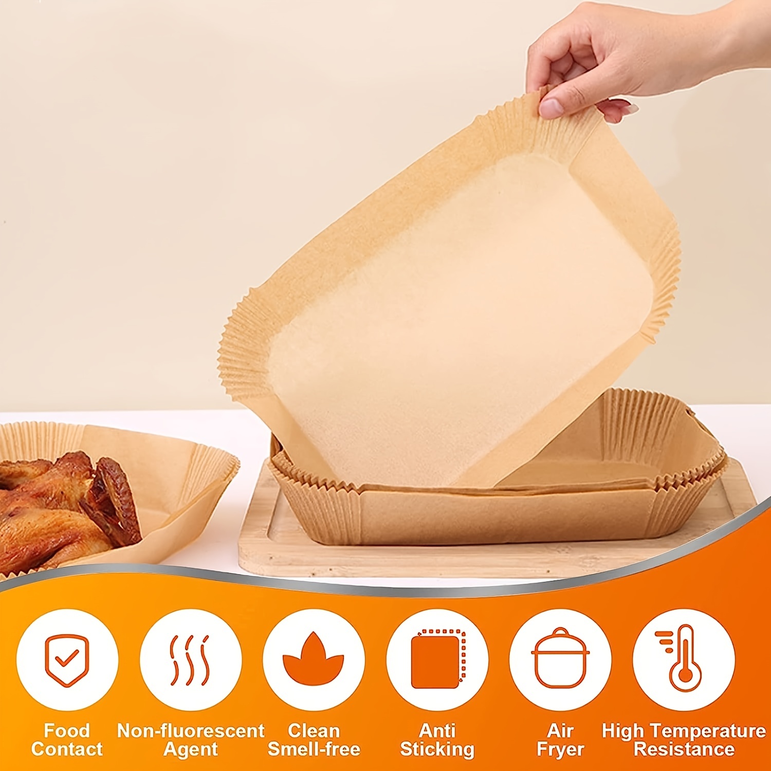 Air Fryer Round Paper Liners Disposable Large For 5 To 8 Qt - Temu