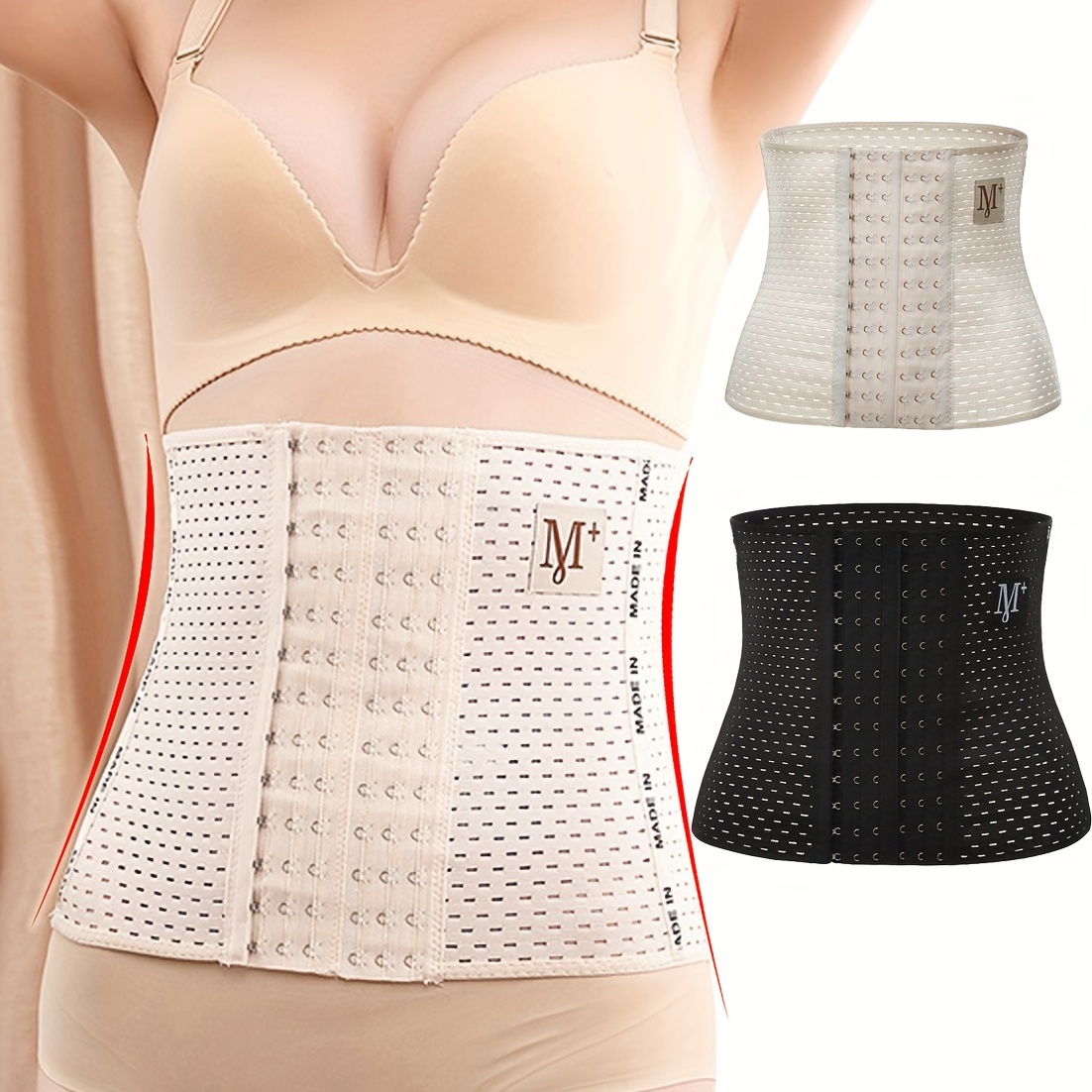 Breathable Tummy Control Corset Waist Trainer Women Front - Temu