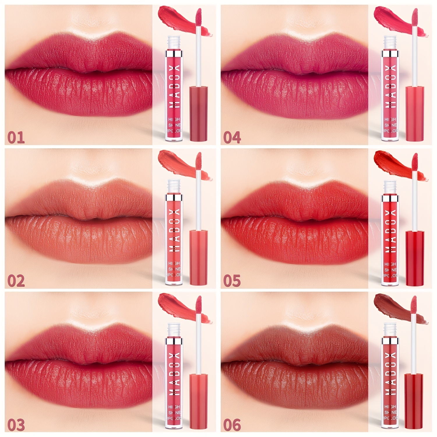 Mabox Matte Liquid Lipstick 6 Colors - Waterpoof Liquid Lipsticks Makeup  Set - Long Lasting Lip Gloss For Lip Makeup Gift For Women - Temu
