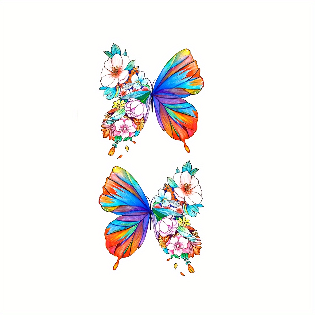 10pcs Waterproof Party Temporary Tattoos - Designs for Shoulders, Legs, Arms