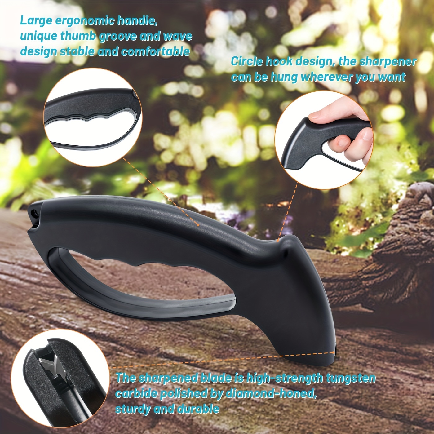 Axe Machete Knife Sharpener Handheld Knife Tool Garden Cutting Tools