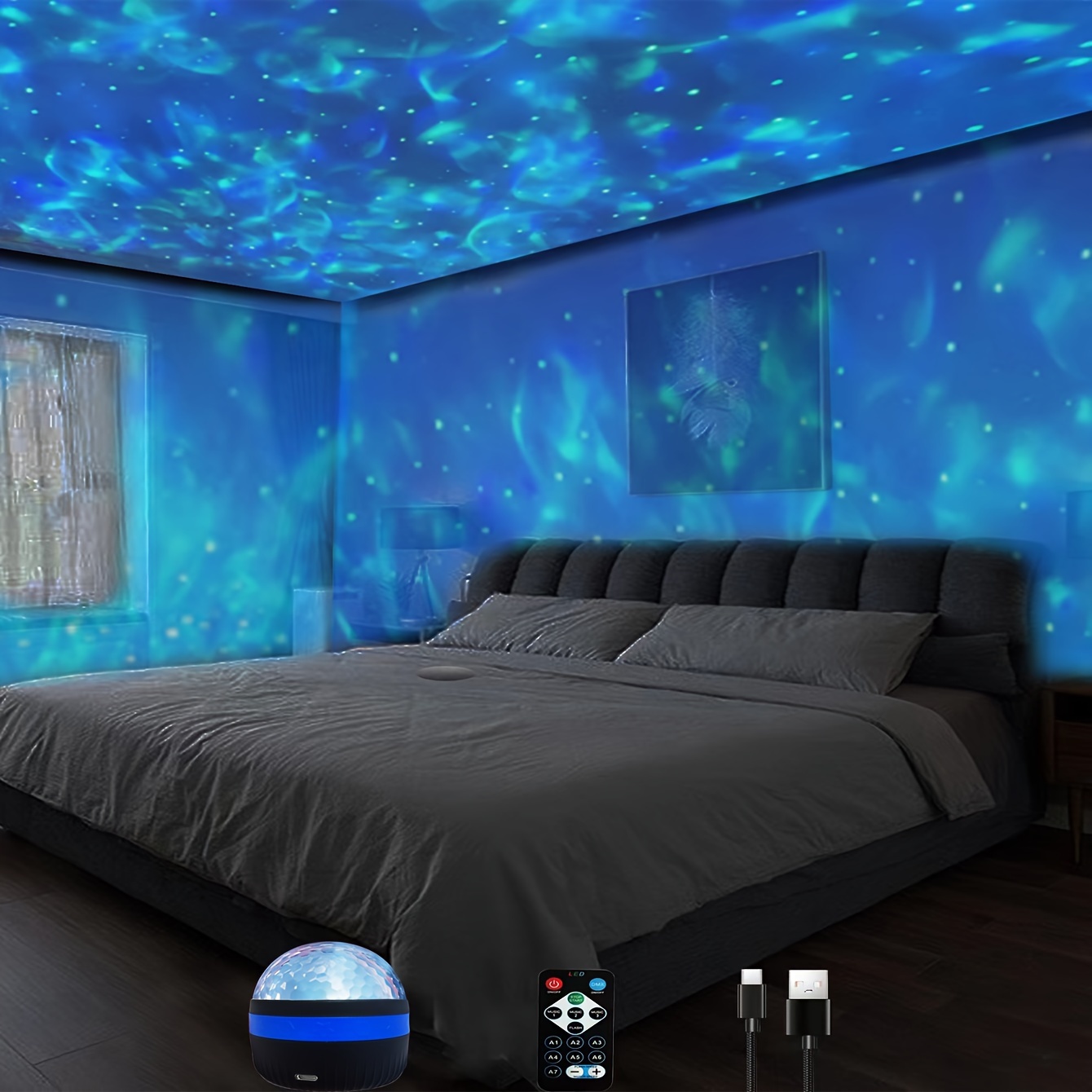 Proyector Estrellas Dormitorio Auroras Luz Nocturna Adultos - Temu