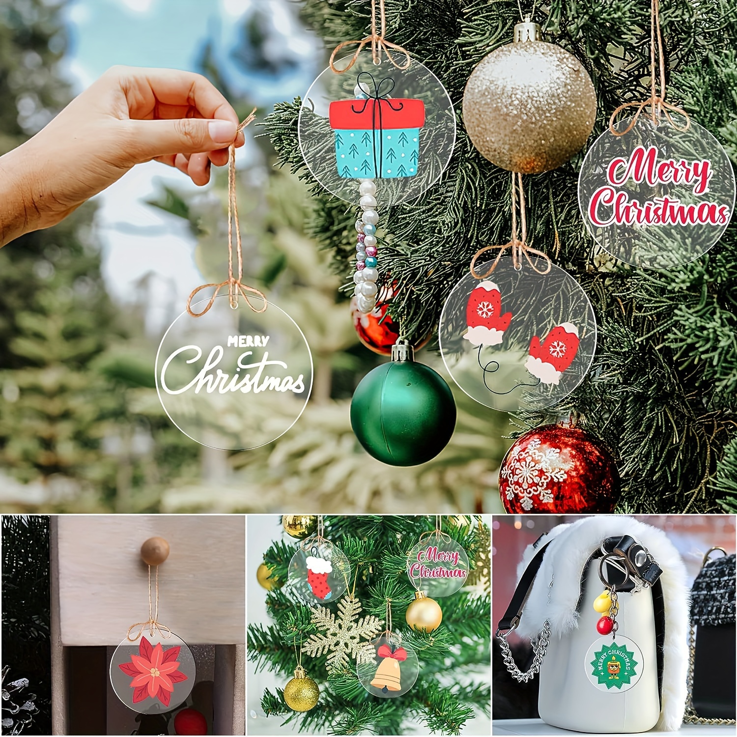 Clear Acrylic Ornament Blanks Bulk Christmas Round Acrylic Discs
