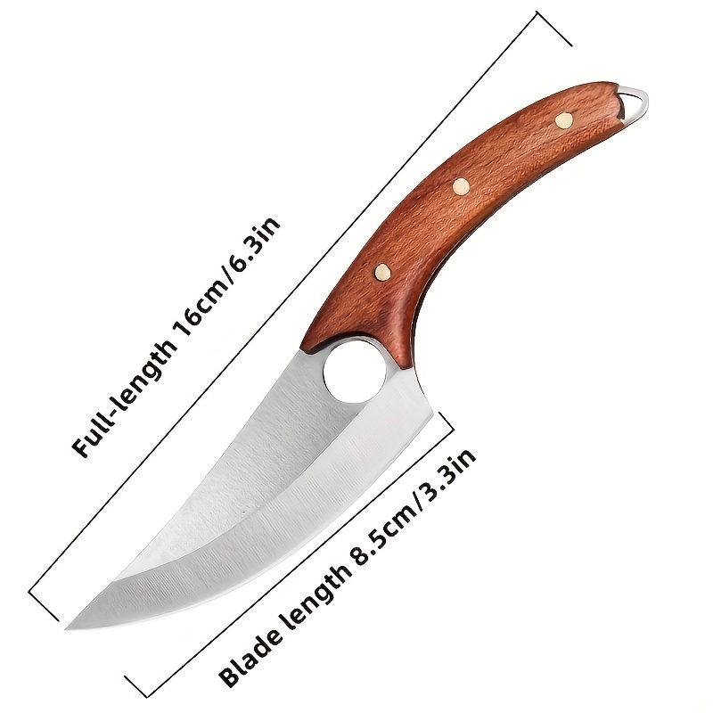 Kitchen Boning Knife Outdoor Barbecue Camping Tool Wooden Handle