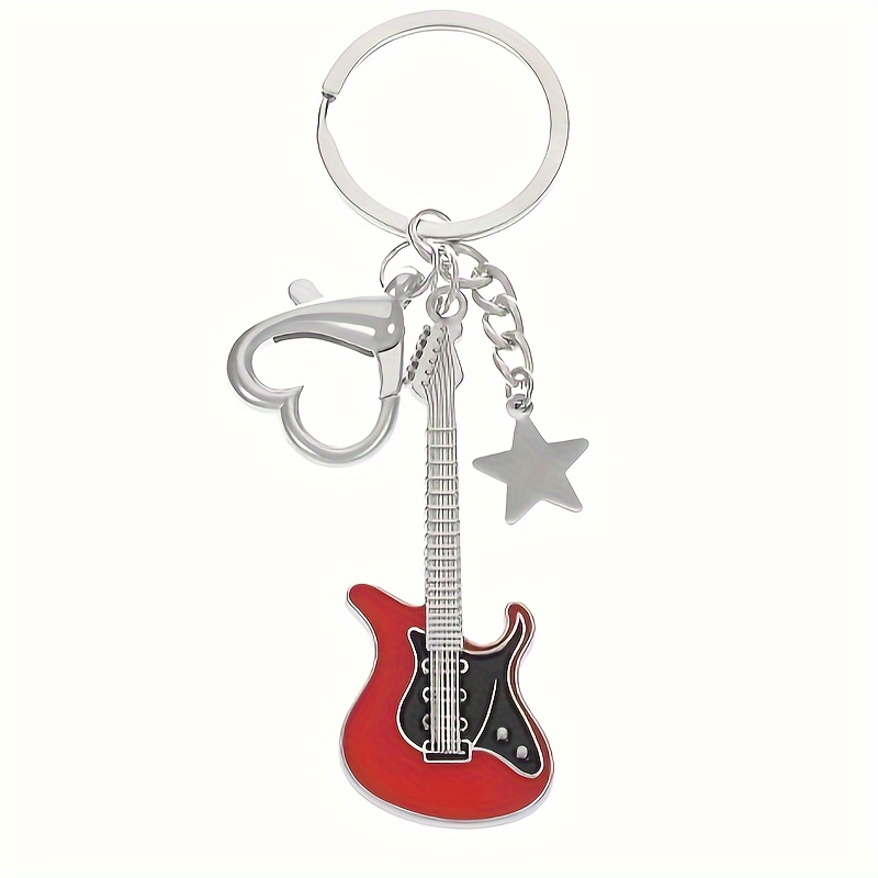 Portachiavi Musicale Con Chitarra E Nota – Ciondolo Argento 'Fai Ciò Che Ami' – Regalo Per Musicisti E Chitarristi