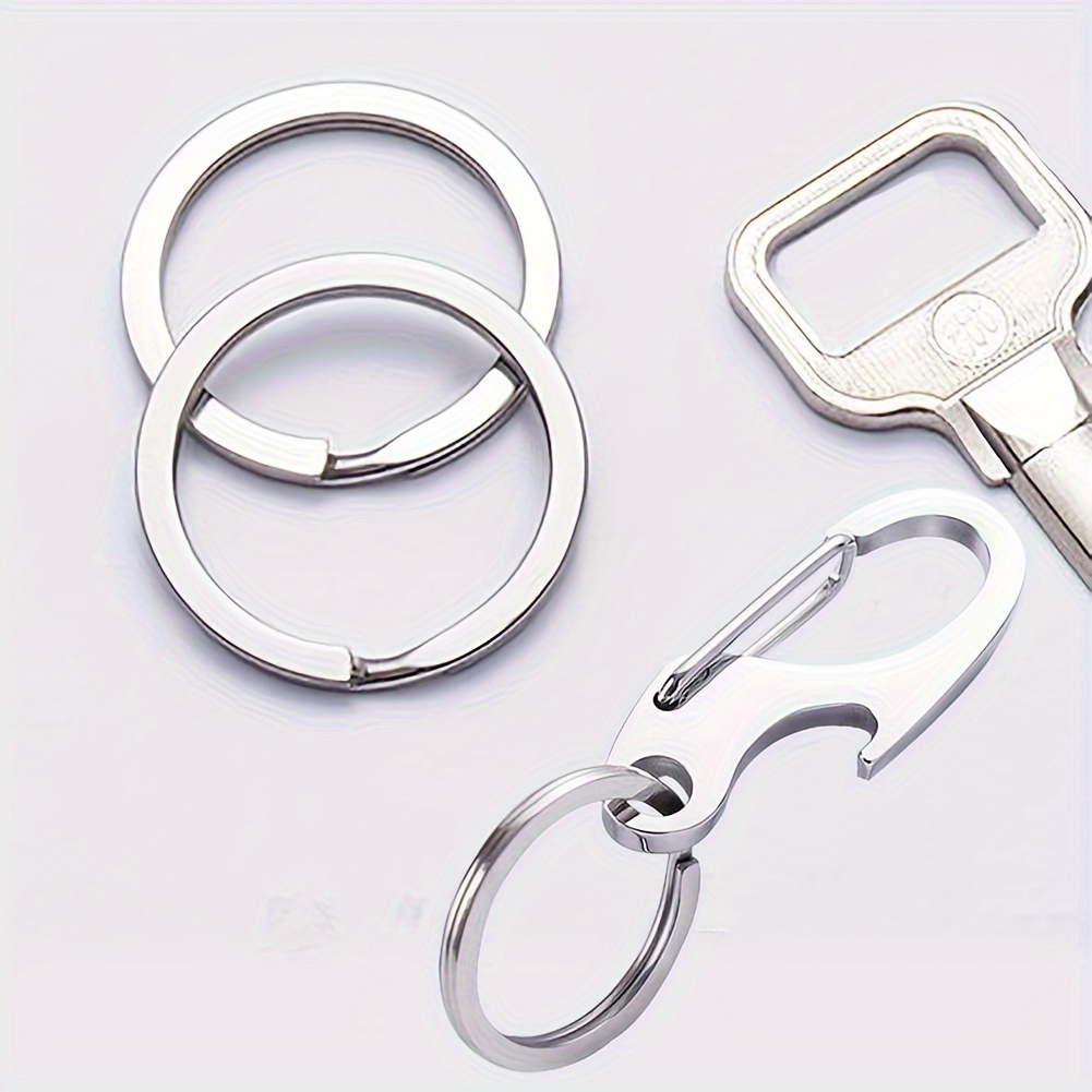 Split Key Rings Keyrings Key Rings Bulk Flat Keychain Ring - Temu