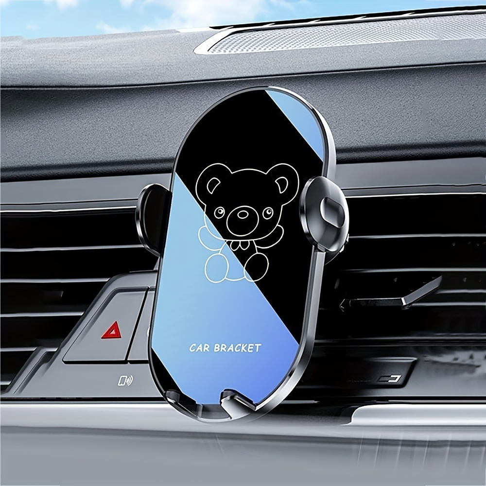 

Bear Cartoon Car Mobile Phone Gravity Bracket Button Clamp Arm Cartoon Car Air Outlet Navigation Bracket Mechanical Bracket