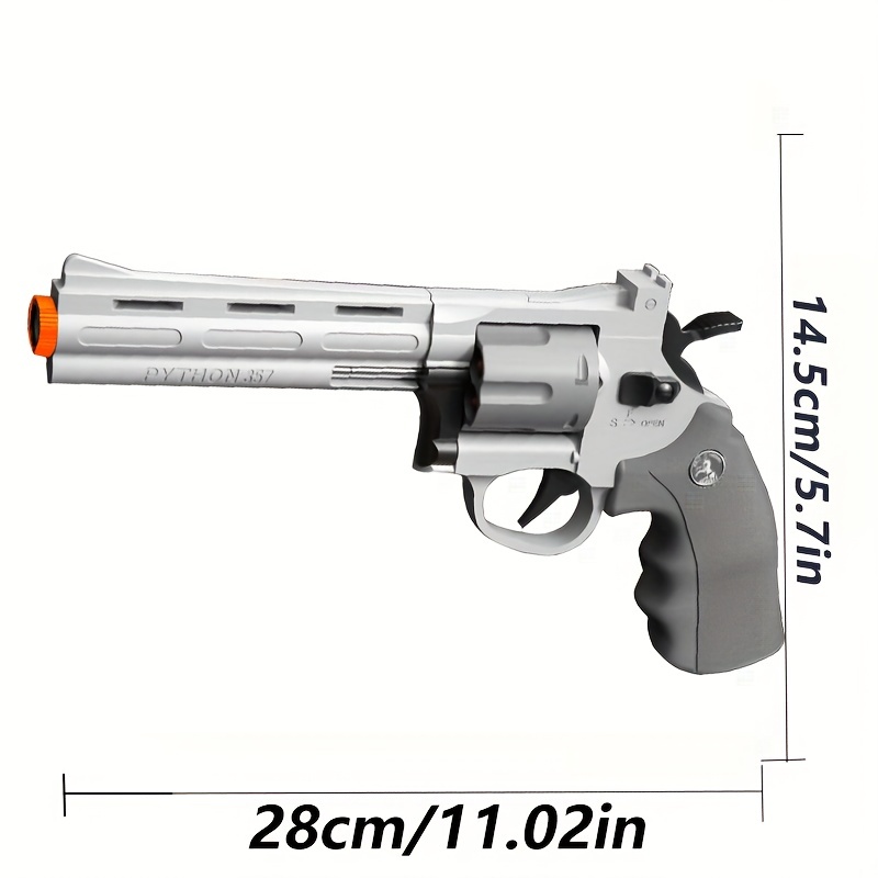 Long Revolver Cap Gun Pistol(containing 6 Bullets And 12 Soft Bullets) 2 492b3983dede3cd03b23b63a2e4830a2