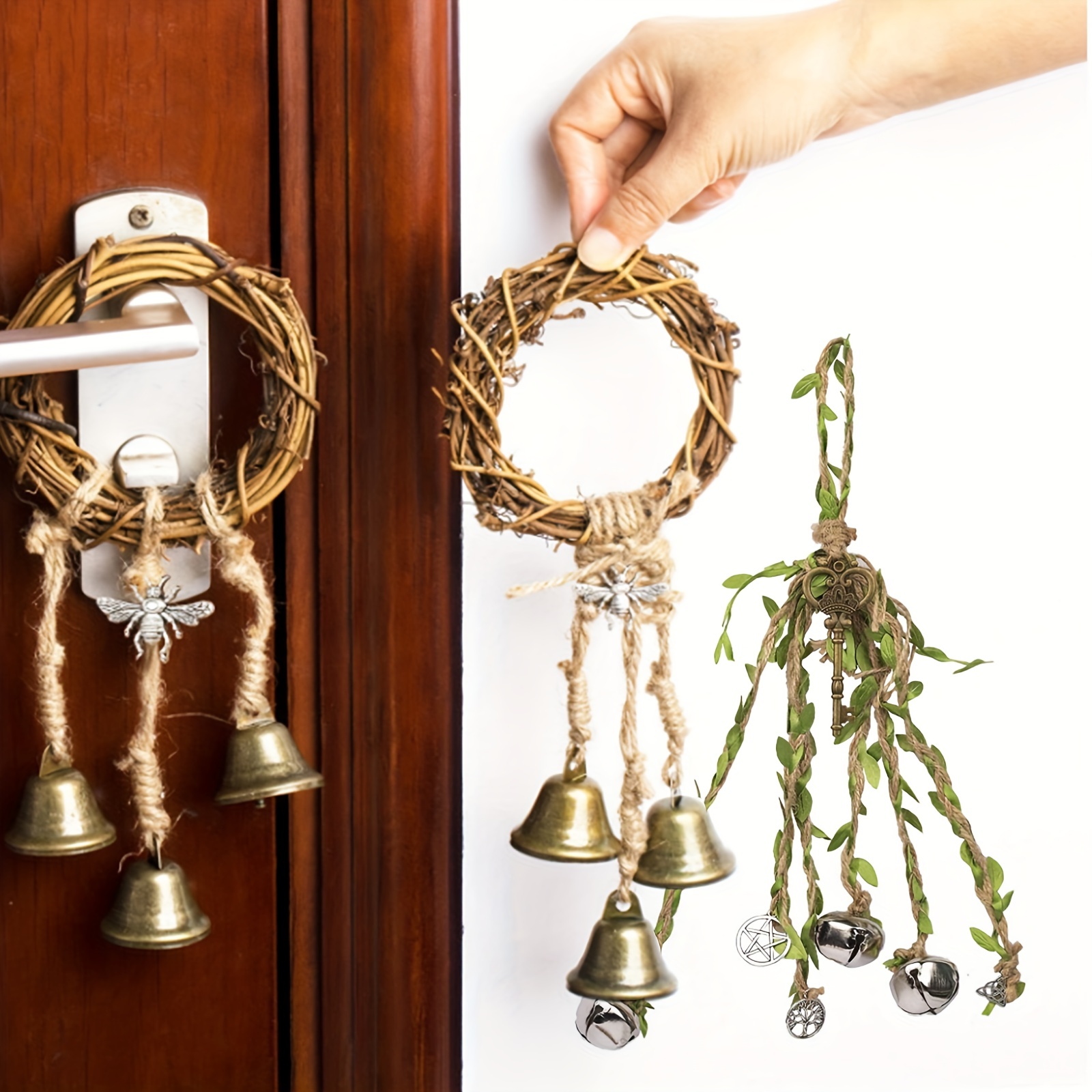 4 Styles Witch Bells Door Knob Hanger Wind Chimes Witch - Temu Australia