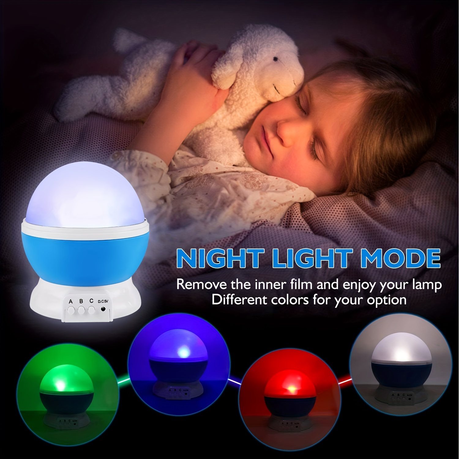 Luz nocturna para niños: Liangnv-proyector de luces nocturnas para niños,  regalos para niñas de 2 a 12 años, proyector de luz de estrella giratorio para  niños de 3 a 10 años, regal