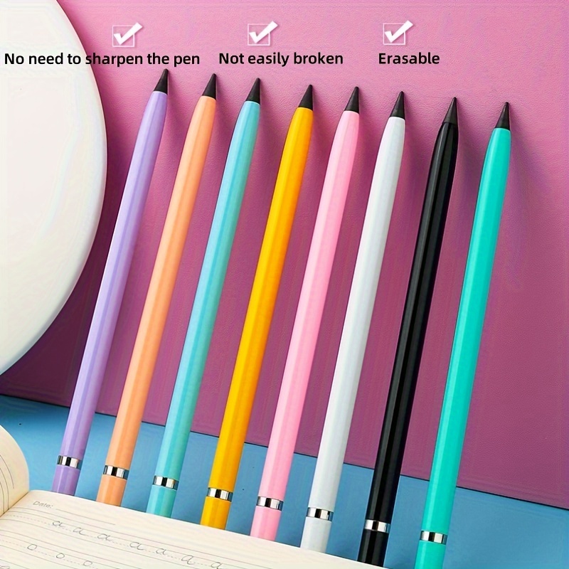 Acheter Crayon de couleur d'écriture illimité, sans encre, nouveauté stylo  éternel, croquis d'art, outils de peinture de couleur, cadeau pour enfant,  fournitures scolaires, papeterie