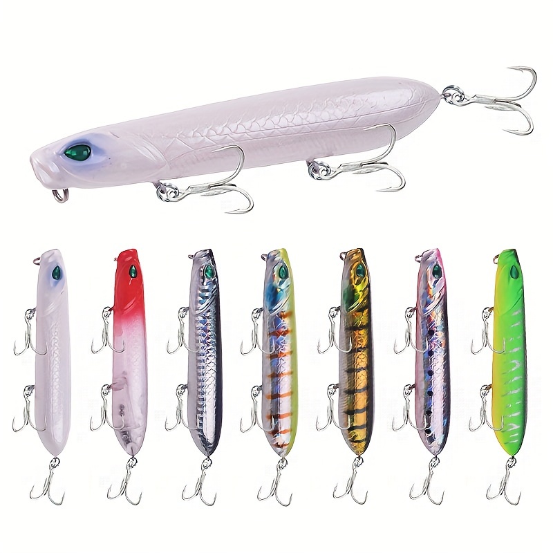  Capt Jay Fishing Saltwater Popper Lures topwater Fishing Lures  Pencil Lures Sinking Hard Bait Pencil Popper Lure Poppers Surf Fishing  Lures Pencil Lure (115MM, Mixed Blue(115mm)) : Sports & Outdoors