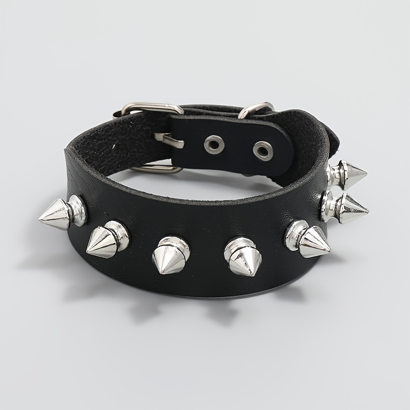 Punk Style Rivets Leather Bracelet