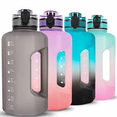 gemful 2 2l bpa free sports water bottle wide mouth leakproof non slip handle perfect for gym yoga travel camping and outdoor activities