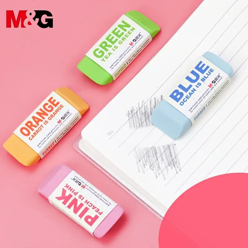 M&G 4pcs/Pack Gomme Douce Colorée Bonbon Couleur Créative Gomme Pour  Étudiants