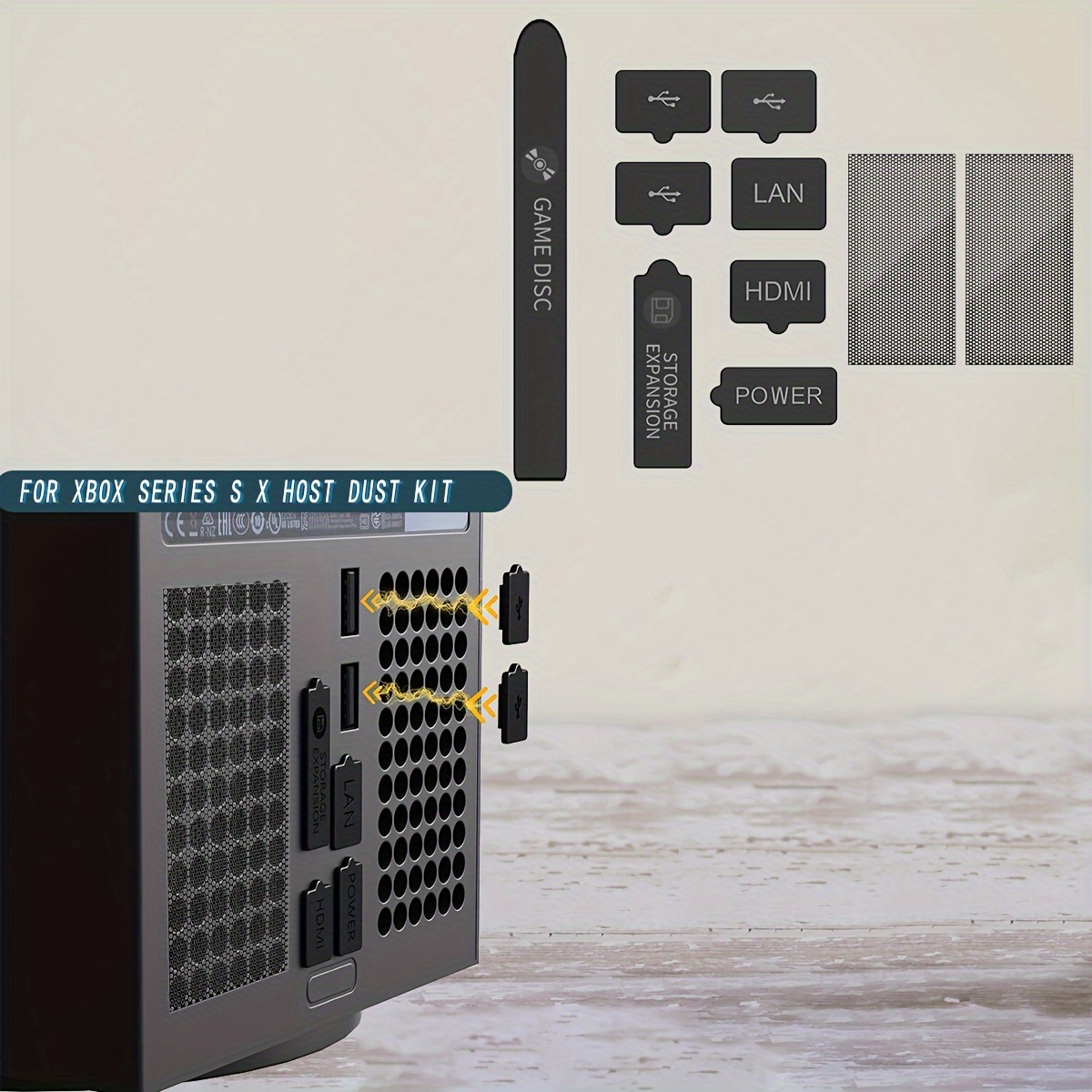 Housse anti-poussière pour manette Xbox Series X – Accessoires de jeu 2 en  1 avec filtre à poussière pour console Xbox Series X et 2 supports de