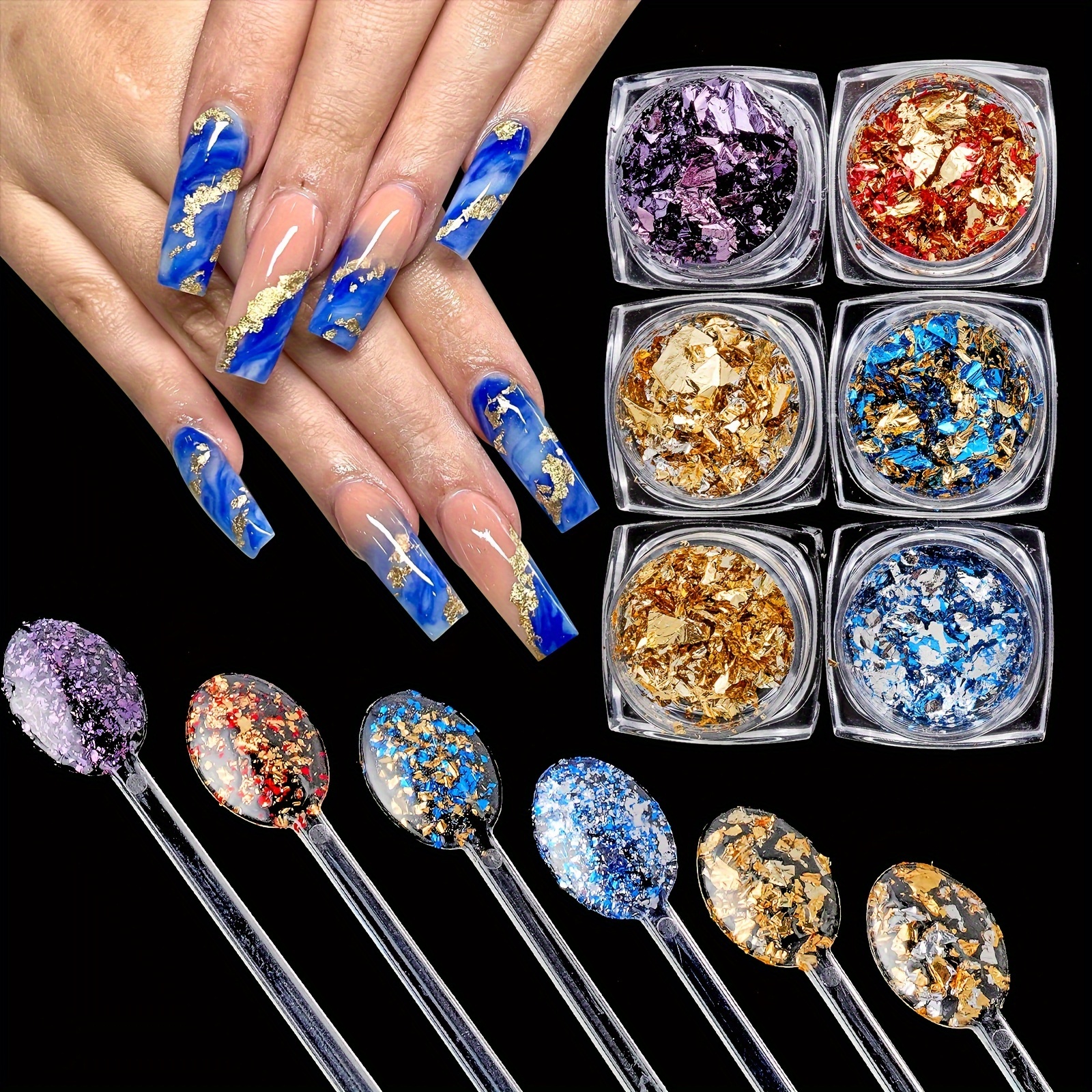 Lamina Doro Flakess Nail Foilss Lamina Doro Per Nail Art Arti Fai Da Te Un  Artigianato Bicchiere Epossidico Trucco Viso E Occhi Resina Gioielli Glitter  Lucidalabbra - Bellezza E Salute - Temu Italy