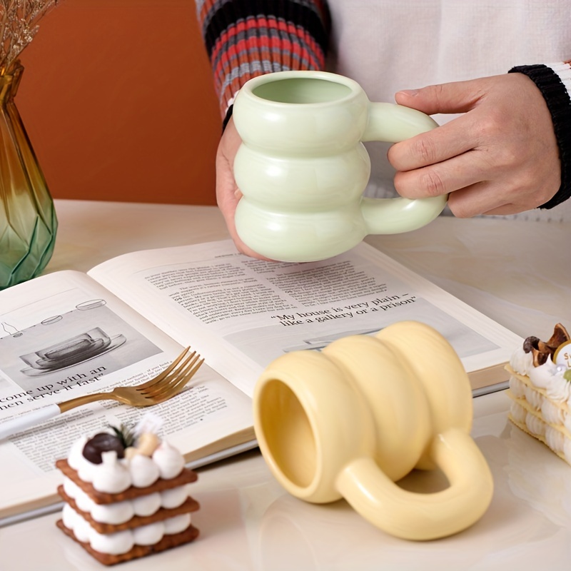 DIY Tesla Enamel Cup Coffee Cup 11oz Fun Ceramic Coffee Tea Cocoa Cup  Handle Tea Cup Drink Cup