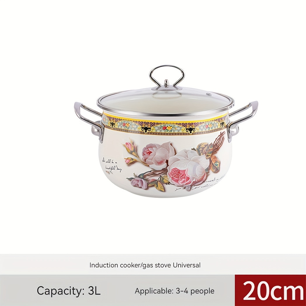 premium enamel soup pot with dual handles high temperature resistant large capacity for   boiling versatile for gas or     home and restaurant kitchens details 14