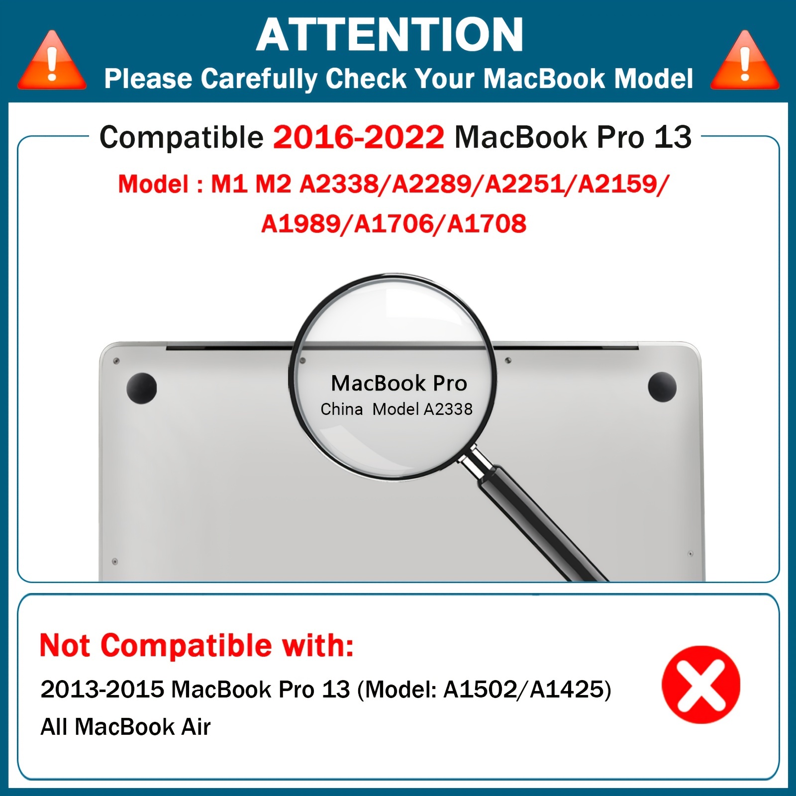 Coque pour MacBook Pro 13 Pouces 2016-2020 Modèle A2338 M1 A2289