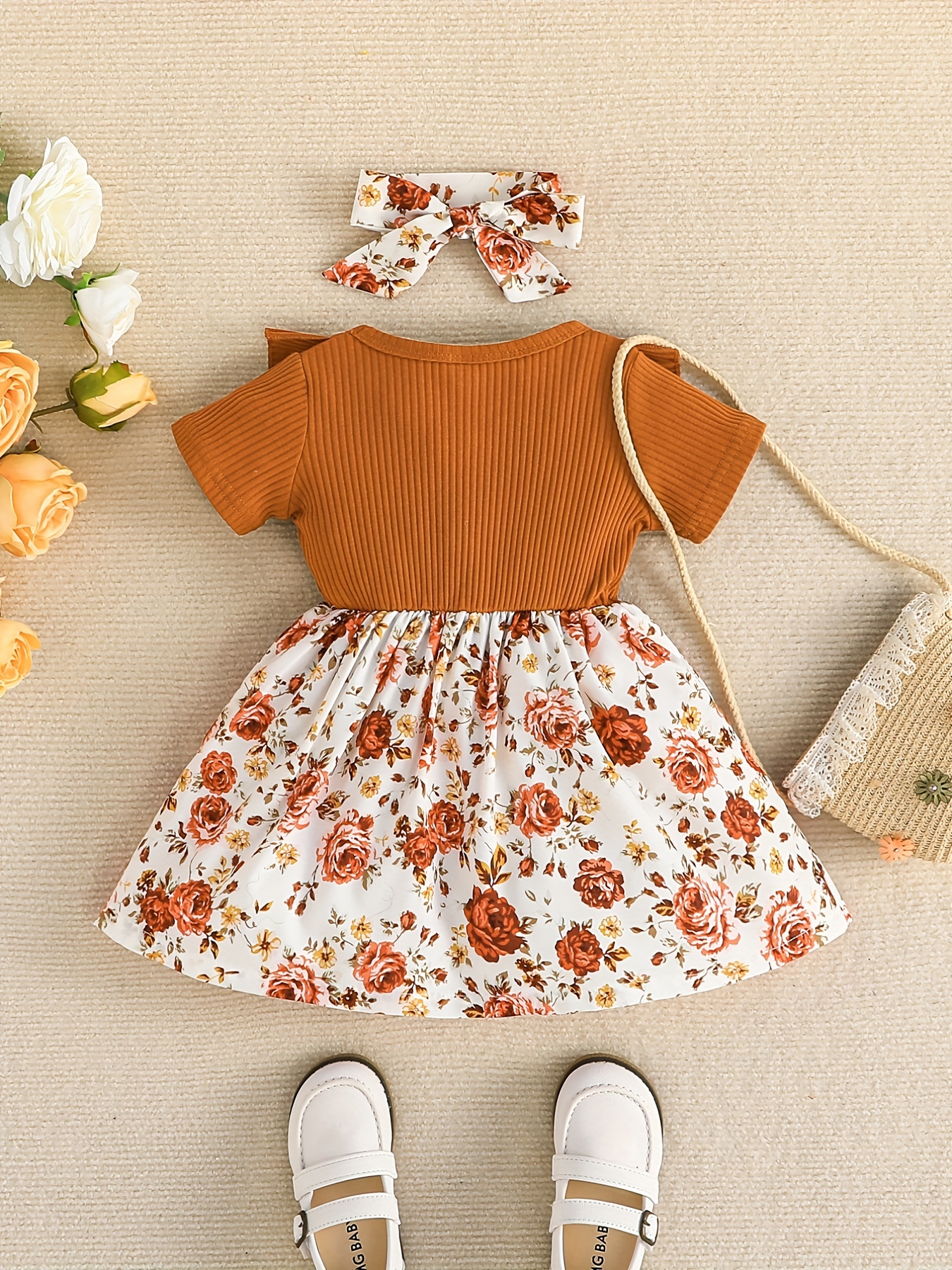 Orange baby cheap girl outfit