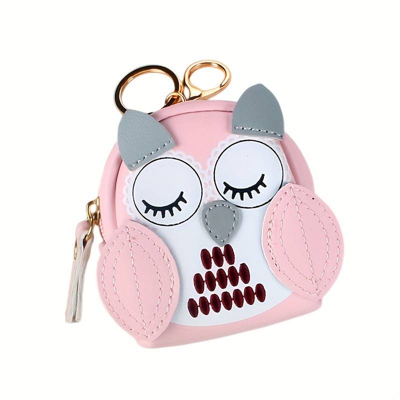 Owl Design Mini Bag & Tassel Charm Keychain