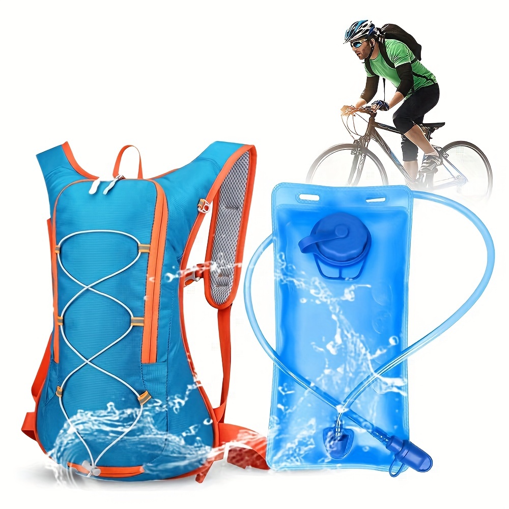 Paquete de hidratación para bicicleta con vejiga de agua de 2 l, mochila  pequeña para bicicleta de montaña, mochila ligera de 6 l para ciclismo,  MTB