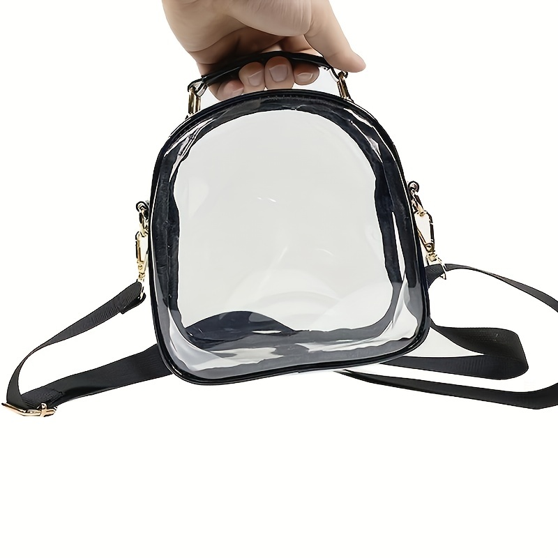 Elegant And Cute Fashion Mini Bag, Pvc Handheld Bag With Love Decoration  For Girls, Used For Party And Holiday Gifts - Temu