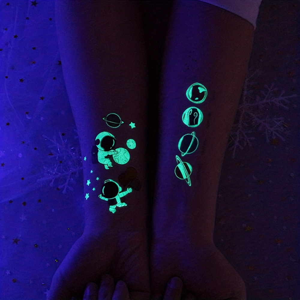 Temporary Tattoo for Kids  Glow in Dark Party Favors, Luminous