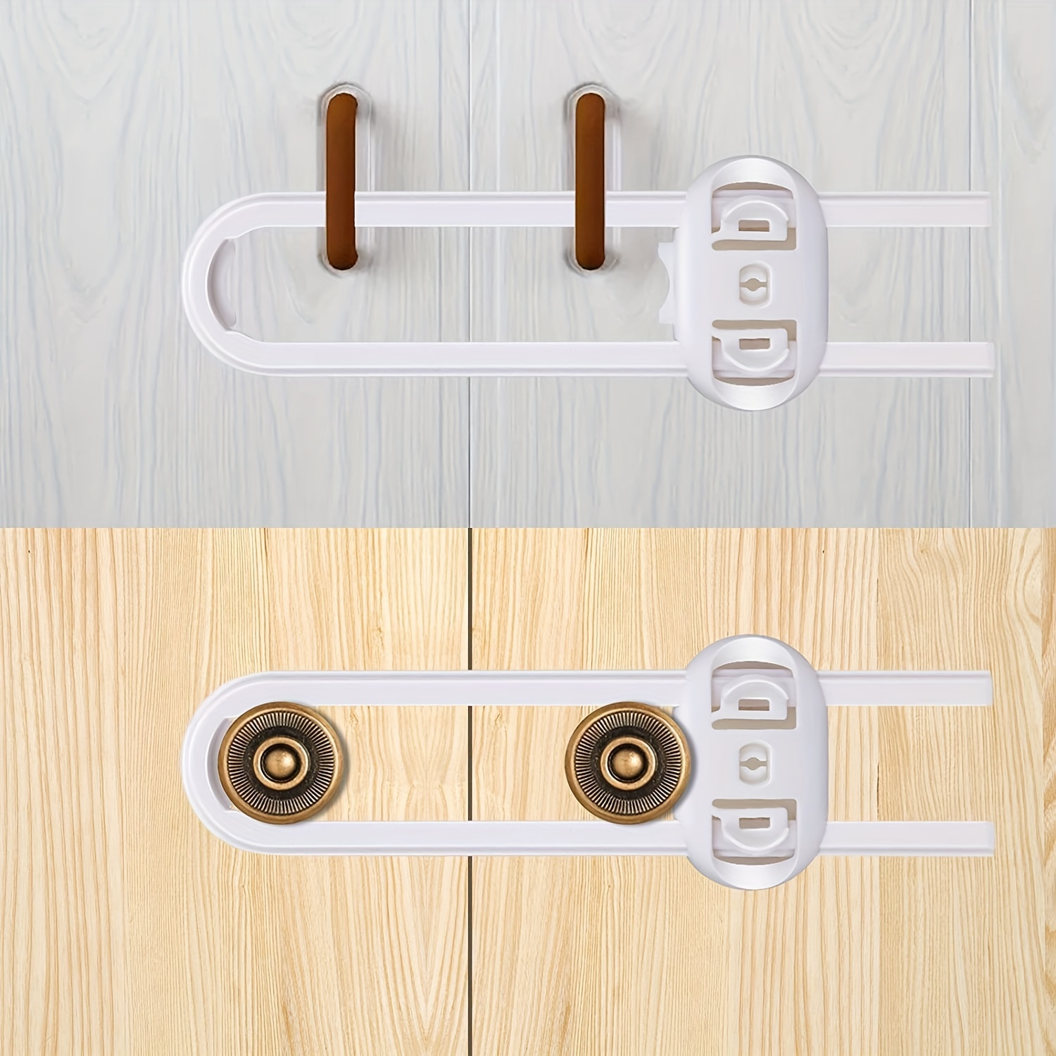 1pc Child Safety U-shaped Cabinet Lock For Cabinet Knobs