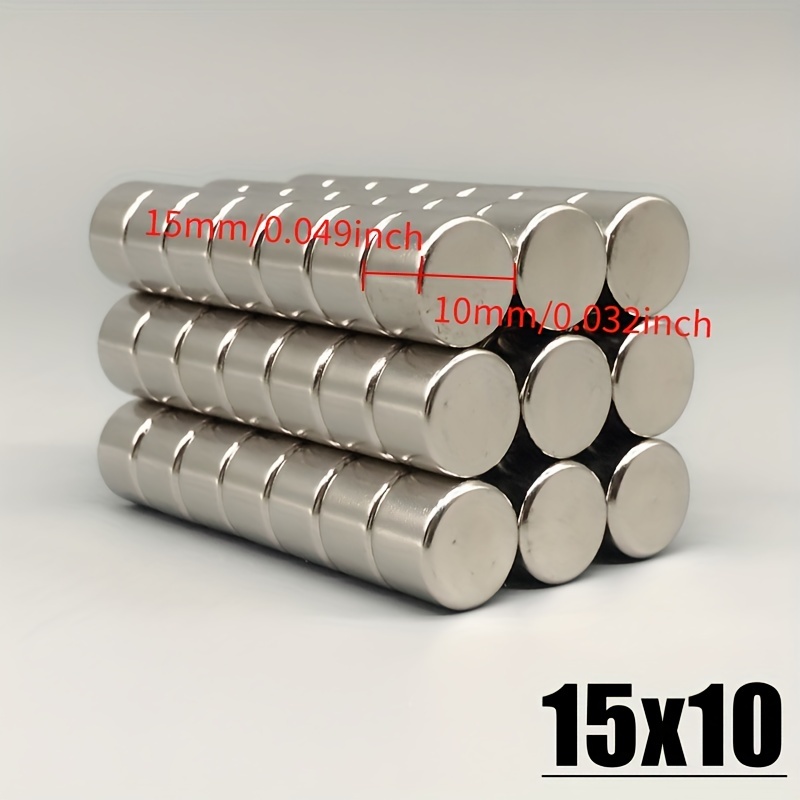 2pcs 15x10 Neodymium Magnet 15mm X 10mm N35 NdFeB Round Magnetic Imanes  Disc 590.55x393.7 Inch