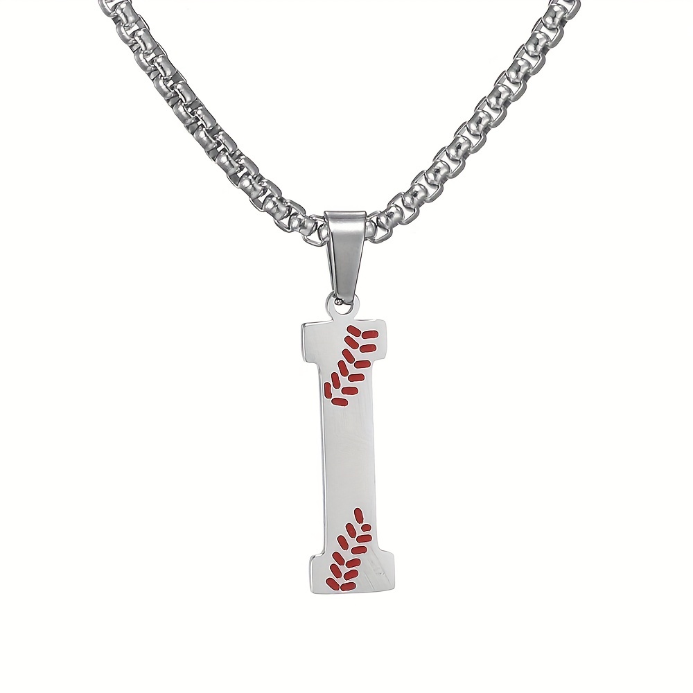 AIAINAGI Baseball Initial A-Z Letter Necklace for Boys Baseball Charm  Pendant Stainless Steel Gold Chain 22inch Personalized Baseball Gift for  Men Women Girls（J - Yahoo Shopping