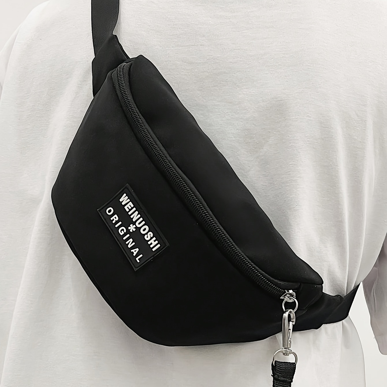 ファッションナイロンチェストバッグ トレンディなアウトドアスポーツスリングバッグ ユニセックスクロスボディウエストバッグ Temu Japan