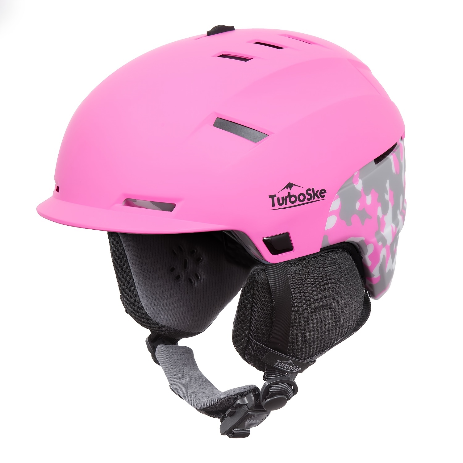 TurboSke - Casco de esquí, casco de snowboard para deportes de nieve,  compatible con audio y ligero, casco estándar ASTM para hombres, mujeres y
