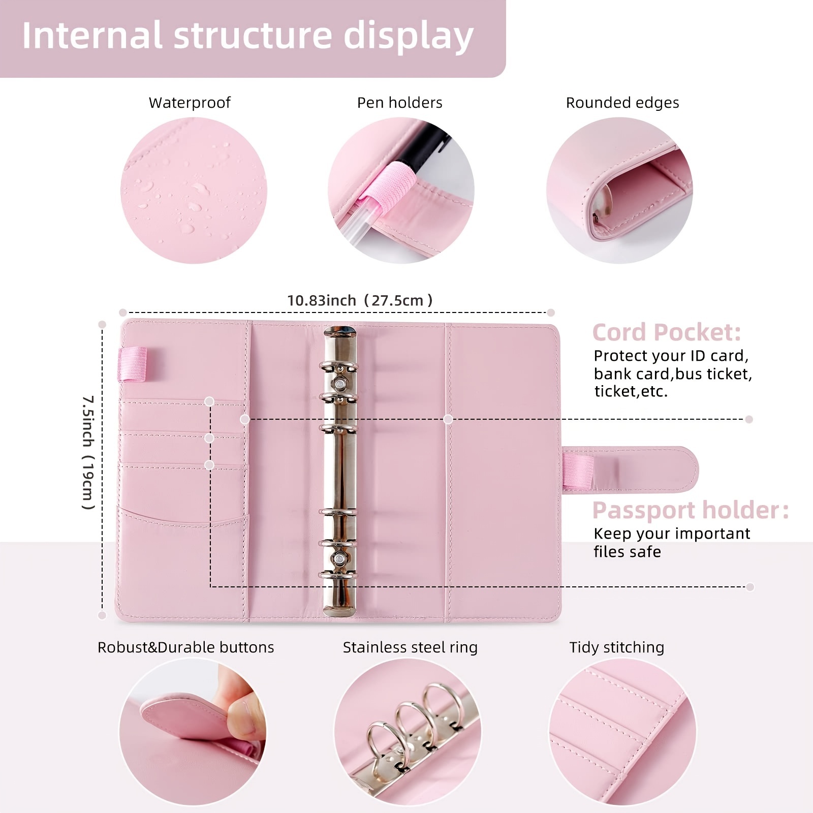 23pcs Budget Planner Binder Zipper Envelopes Macaron Cover Money Organizer