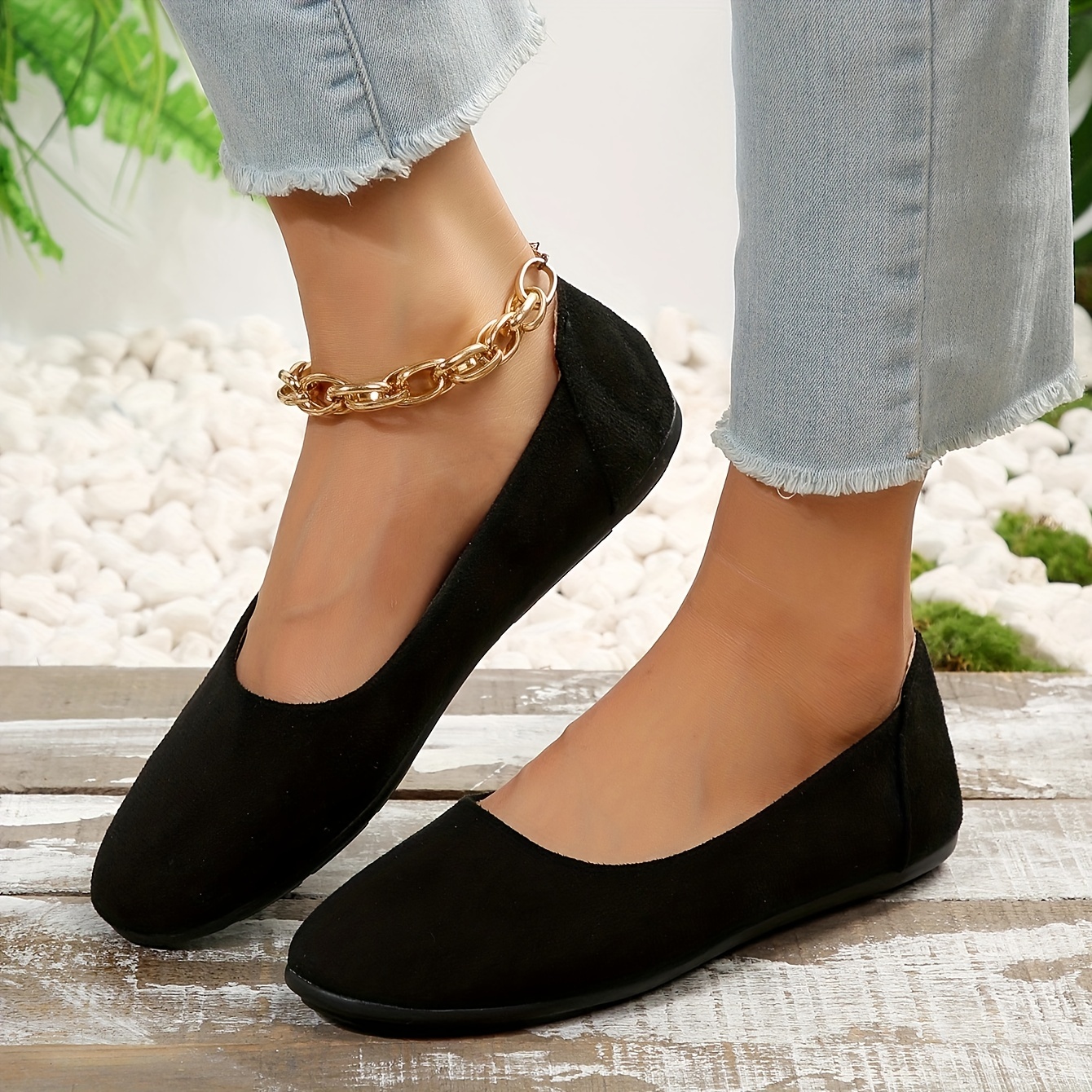 Soft black sale flat shoes