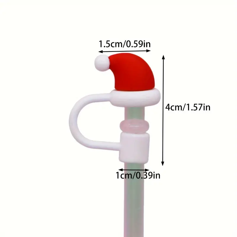  Christmas Straw Cover Caps, 6 PCS Christmas Theme Straw Cover  for Stanley or Tumbler, Reusable Silicon Snowman Straw Toppers Cute Straw  Caps in Various Shapes for 10 MM Straws Tips: Home