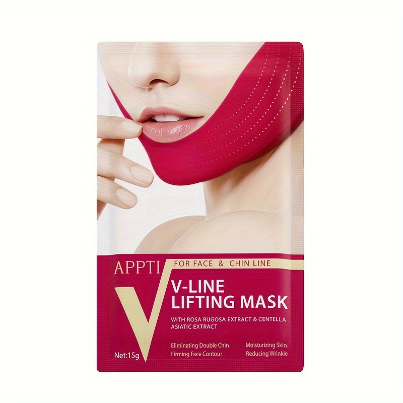 APPTI 5 Pcs Rosa Rugosa V-Line Lifting Bandage Mask Face Slimmer