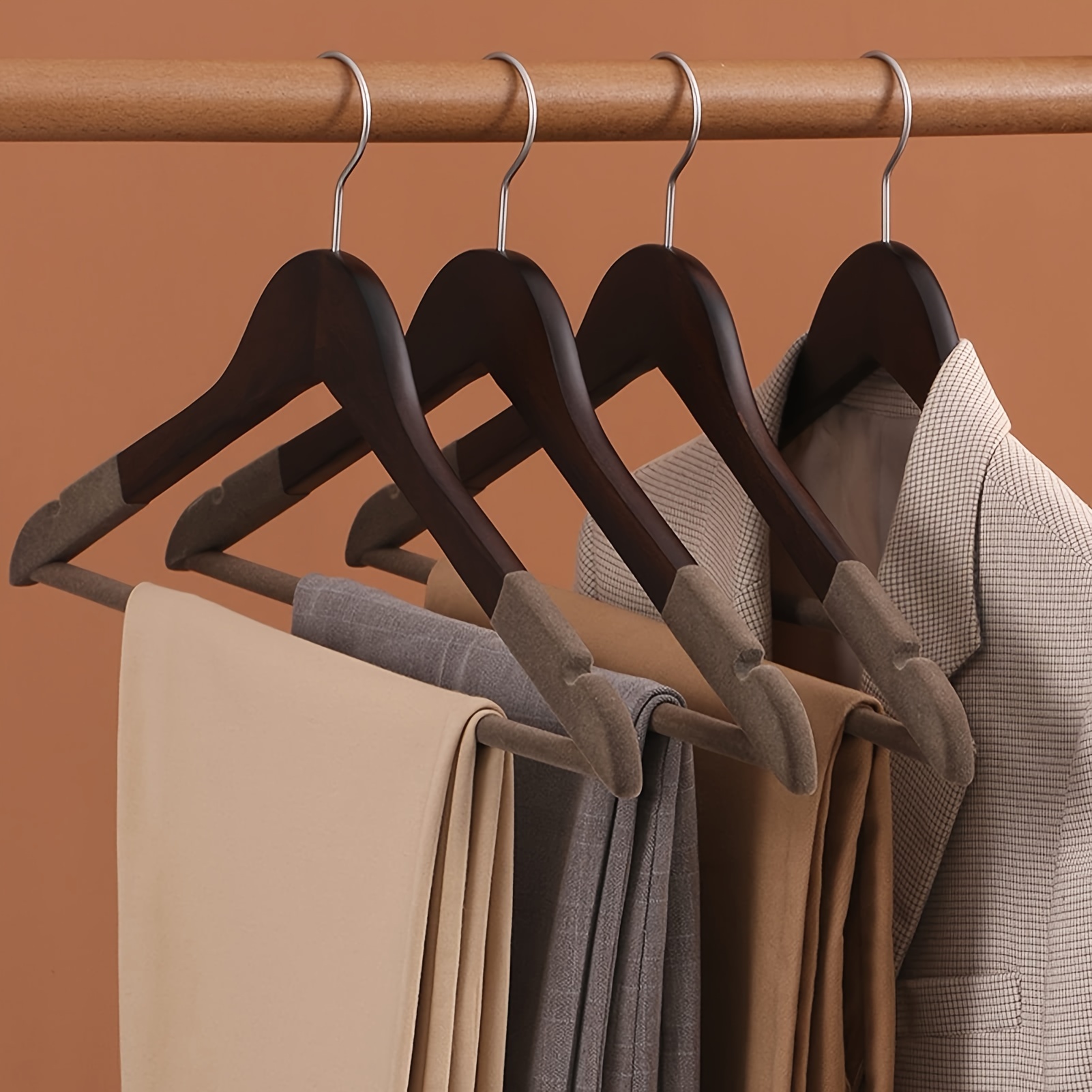Non slip Wooden Clothes Hangers For Adults Solid - Temu