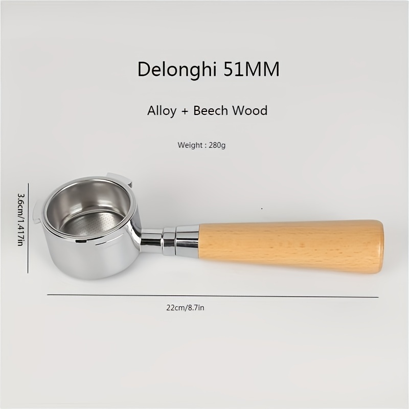 1pc 51MM Delonghi Espresso Machine Three Ears Bottomless - Temu