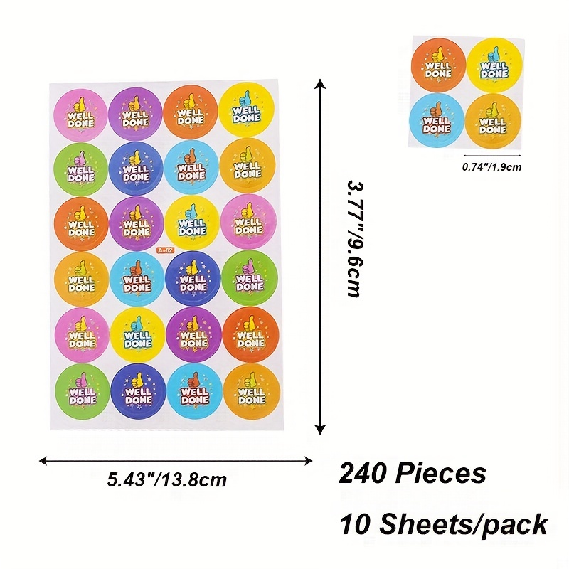 Mini Star School Reward Stickers Kid (10 Sheets)